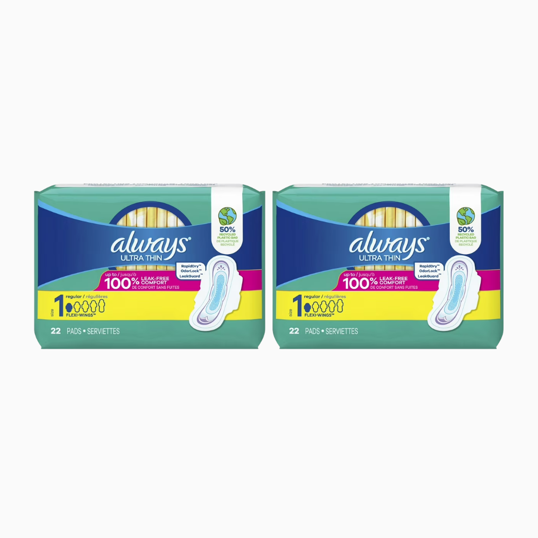 Always Ultra Thin Pads with Wings 2 Pack