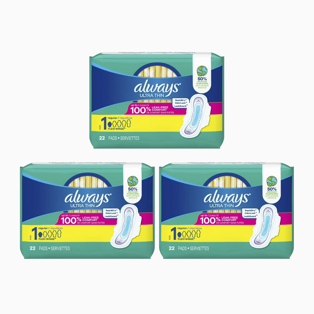 Always Ultra Thin Pads with Wings 3 Pack