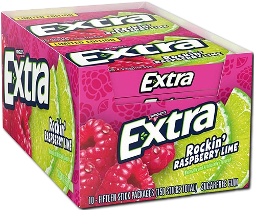 Rockin raspberry lime Wrigley's Extra Gum