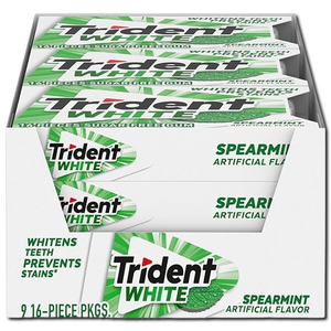 Trident White Sugar Free Gum (Pack of 9)