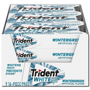 Trident White Sugar Free Gum (Pack of 9)