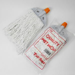 Heavy Duty Cotton Mop with 4 Ft Wooden Handle