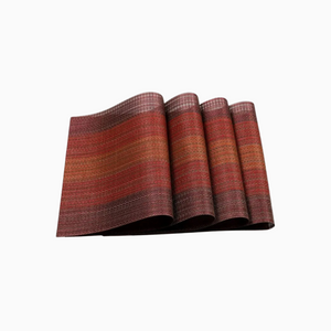 Scarlet Red | Durable Placemat Vinyl Table Mat - Set of 4