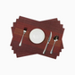 Scarlet Red | Durable Placemat Vinyl Table Mat - Set of 4