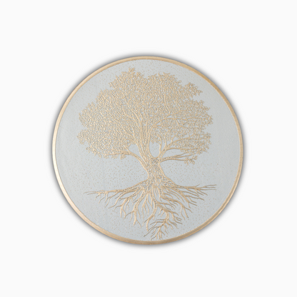 Round Pressed Metallic PVC Place Mats - Set of 4