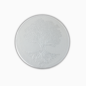 Round Pressed Metallic PVC Place Mats - Set of 4