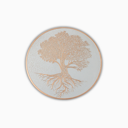 Round Pressed Metallic PVC Place Mats - Set of 4