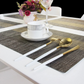 Black Gold | Durable Placemat Vinyl Table Mat - Set of 4