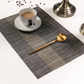 Black Gold | Durable Placemat Vinyl Table Mat - Set of 4