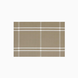 Brown White | Washable Vinyl Woven Table Mats - Set of 4