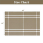 Brown White | Washable Vinyl Woven Table Mats - Set of 4