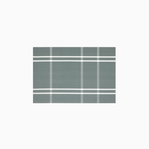 Grey White | Washable Vinyl Woven Table Mats - Set of 4