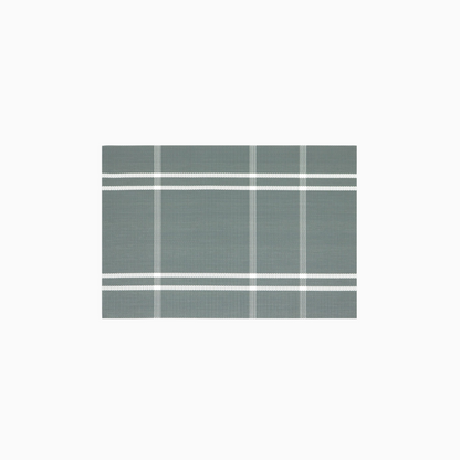 Grey White | Washable Vinyl Woven Table Mats - Set of 4