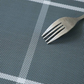 Grey White | Washable Vinyl Woven Table Mats - Set of 4