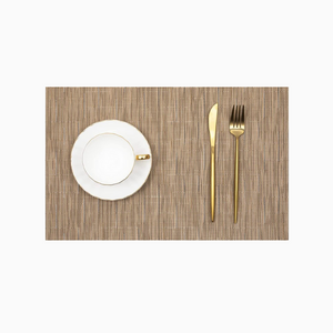 Golden | Woven Textured Vinyl Placemats - Set of 4