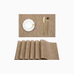 Golden | Woven Textured Vinyl Placemats - Set of 4