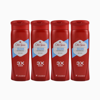 Old Spice Body Wash – Clean Scent Refreshing Lather – 12 oz (354 ml)