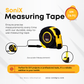 SoniX Durable and Accurate Measuring Tape with Lock (5M - 16 Ft)