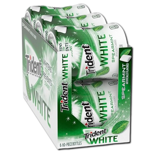 Trident Bottle White Sugar Free Gum (Pack of 6)