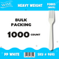 Wise PP Heavy Weight White Bulk Packing Forks – 1000 Count