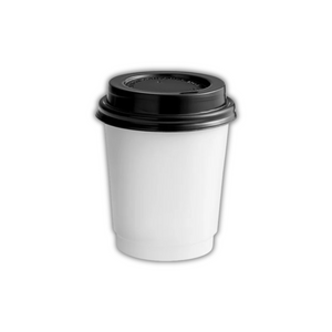 Wise Double Wall Paper Cups with Lids – 12 oz