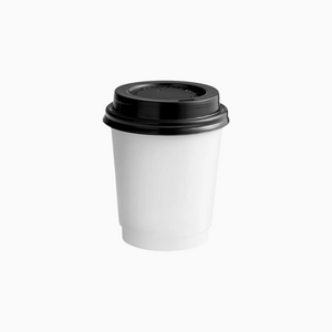 Wise Double Wall Paper Cups with Lids – 8 oz