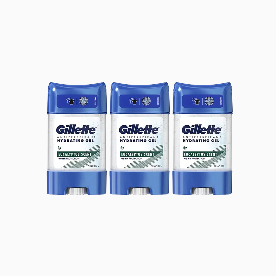 Gillette Eucalyptus Deodorant Gel for Men - 70ML 3 Pack