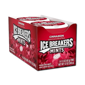 Ice Breakers Sugar Free Mints Tin cinnamon 8 Pack