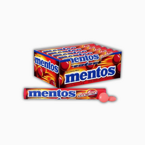 Mentos Chewy Minty Candy Roll Cinnamon Flavor Pack of 15