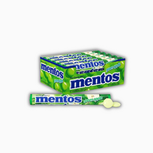 Mentos Chewy Minty Candy Roll Green Apple Flavor Pack of 15