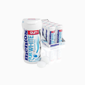 Mentos Sugar Free Gum Pure White Flavor Pack of 10