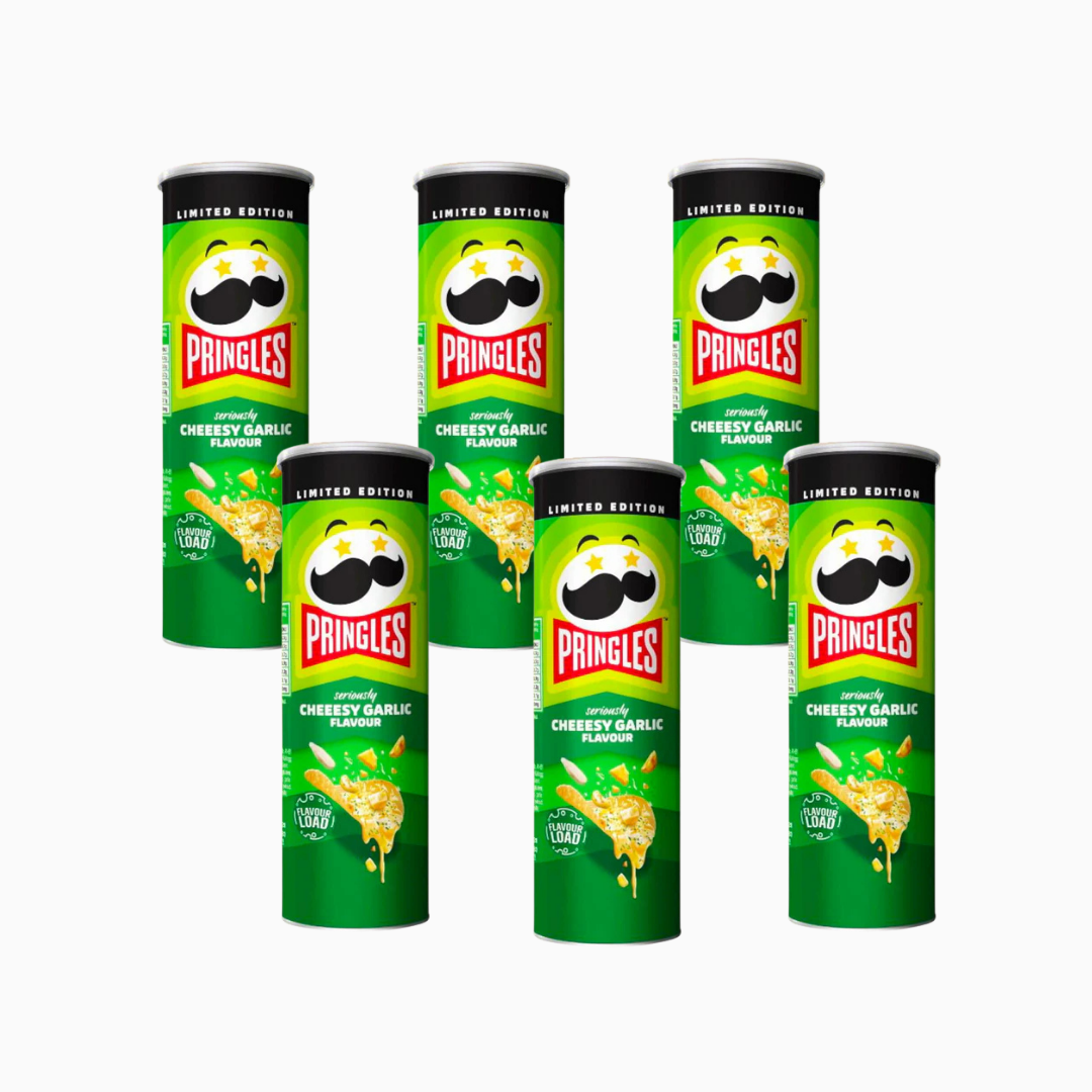 Pringles Rich Cheesy Garlic Crisps 5.5 oz 6 Pk
