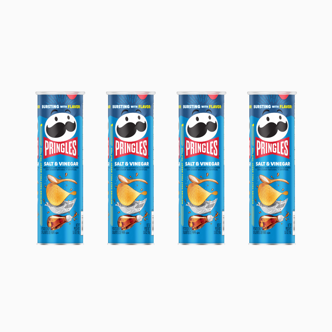 Pringles Salt & Vinegar Crisps 5.5 oz 4 Pack