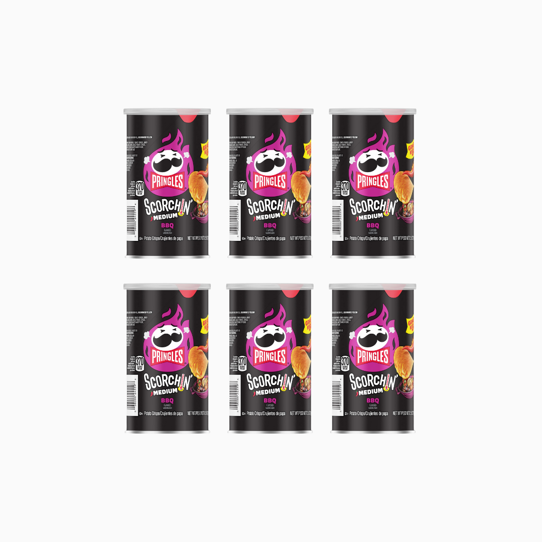 Pringles Scorchin BBQ Crisps 2.3 oz 6 Pack