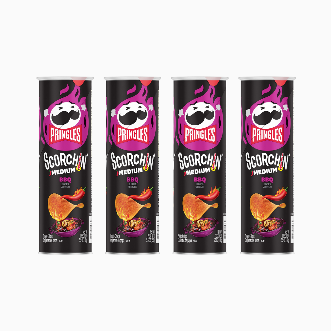 Pringles Scorchin BBQ Crisps 5.5 oz 4 Pack