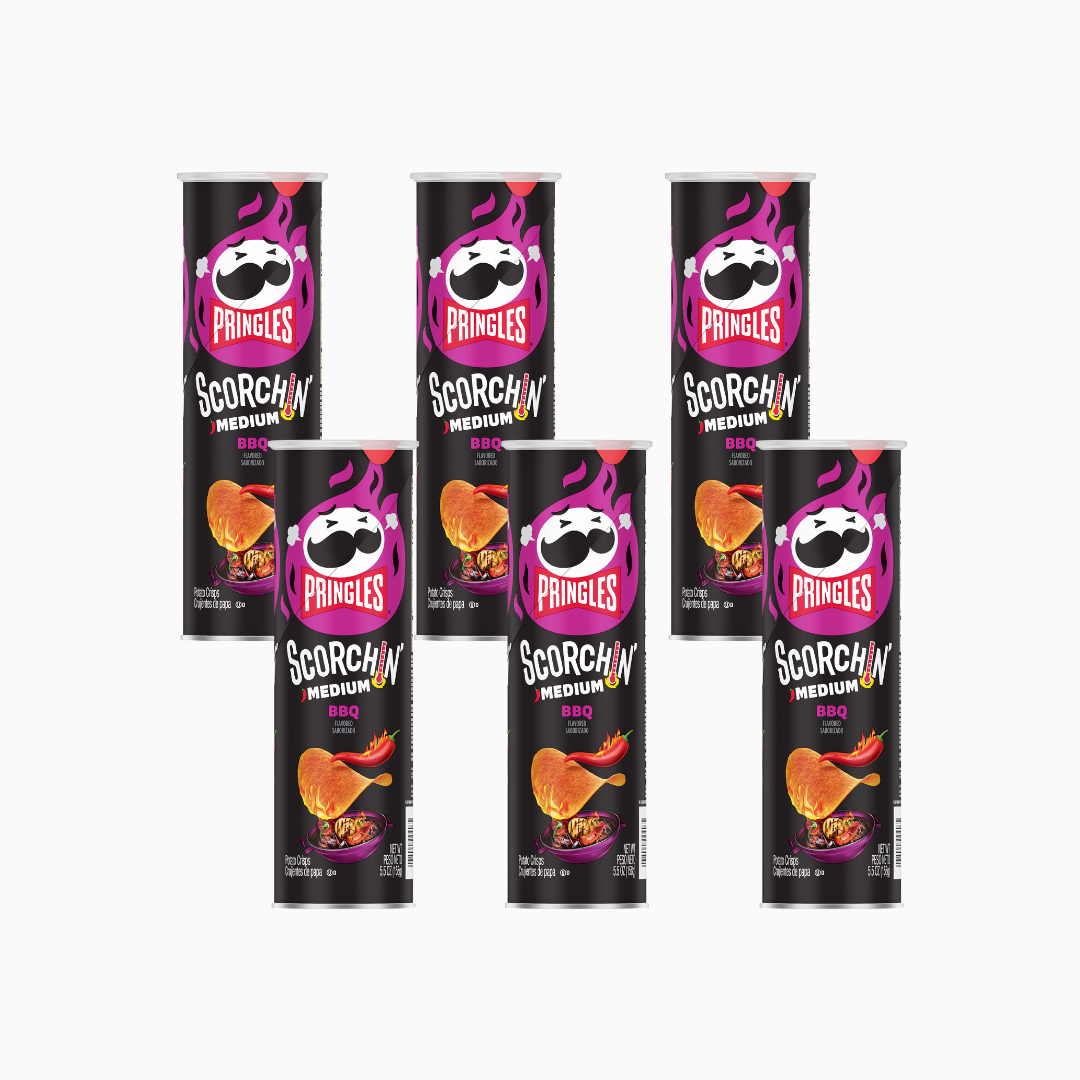Pringles Scorchin BBQ Crisps 5.5 oz 6 Pack