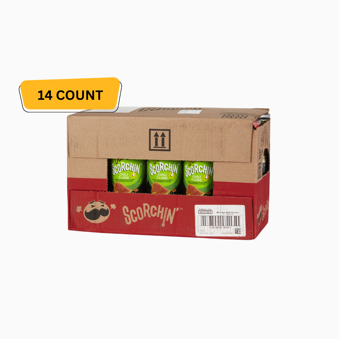 Pringles Scorchin Chili & Lime Crisps 5.5 oz 14 Pack