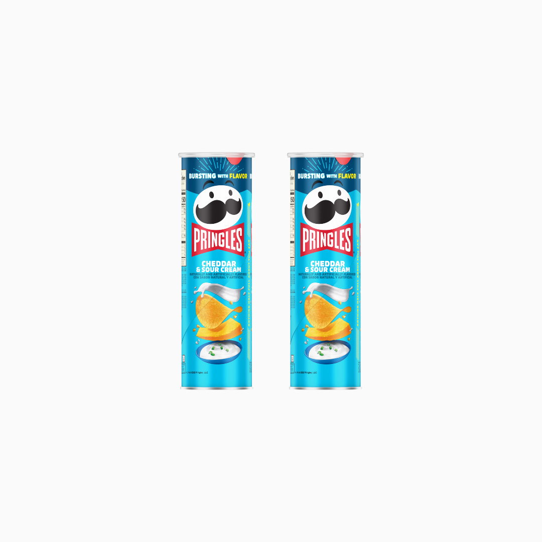 Pringles Sour Cream & Cheddar Cheese Chips 5.5 oz 2 Pack