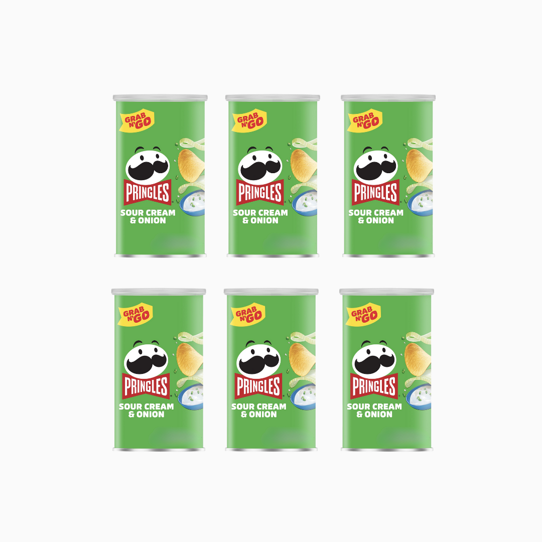 Pringles Sour Cream & Onion Crisps 2.3 oz 6 Pack
