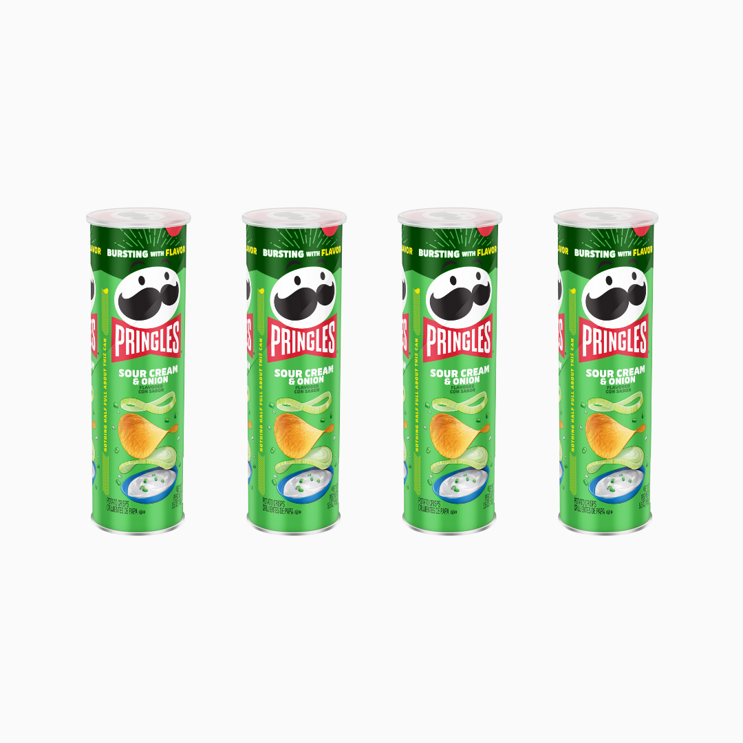 Pringles Sour Cream & Onion Crisps 5.5 oz 4 Pack