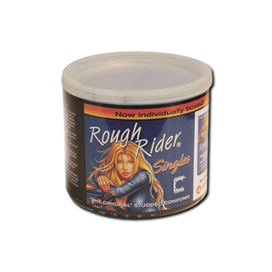 Rough Rider Condom singles jar