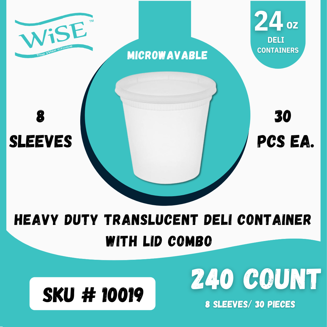 Stackable 24 oz clear plastic deli food storage container