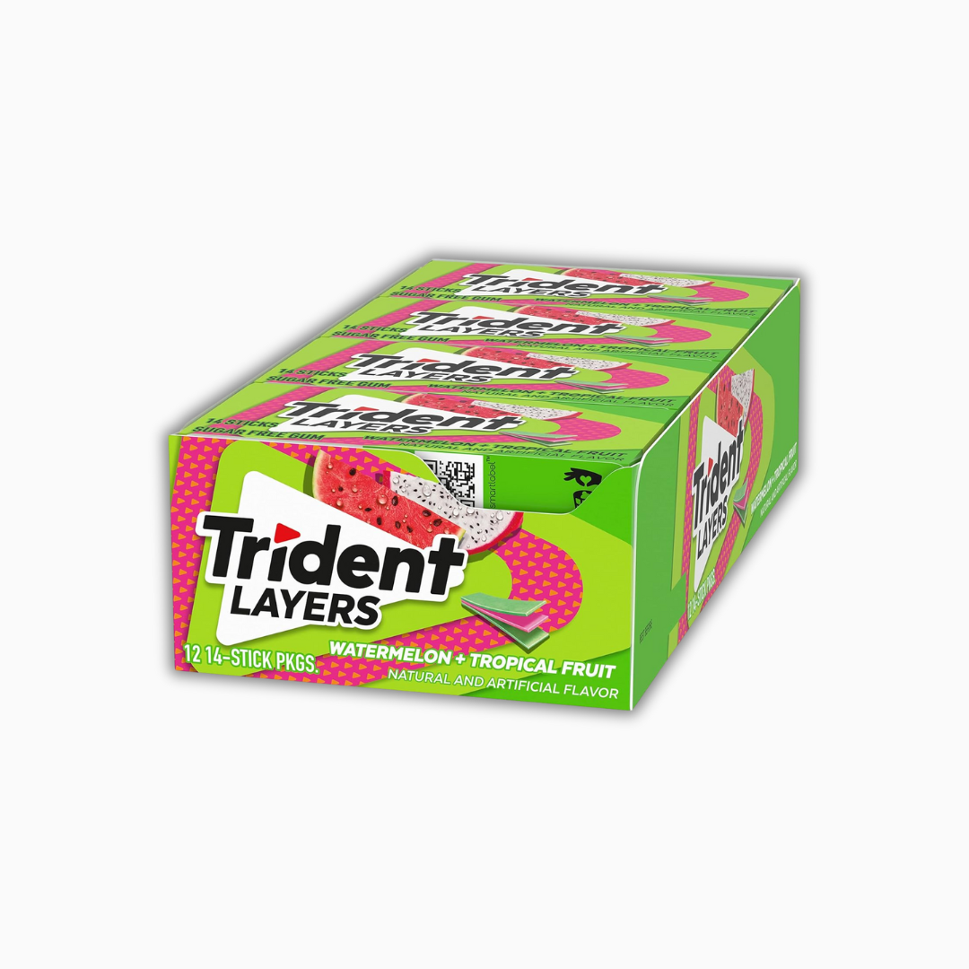 Trident Layers Gum Watermelon & Tropical Fruit