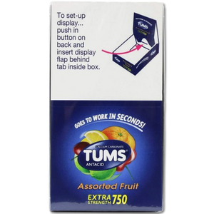 Tums Chewable Antiacid extra strength Tablets Assorted fruit