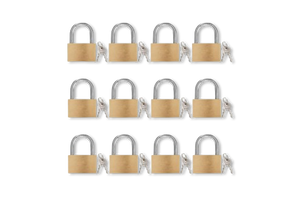 Brass Pad Lock (12 Pack)