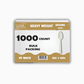 Wise PP Heavy Weight White Bulk Packing Spoons – 1000 Count