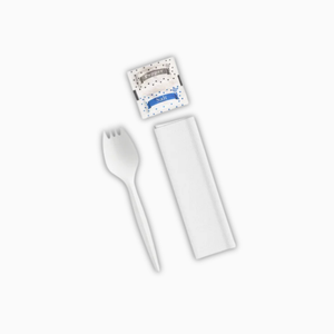 4 Pc White Cutlery Set (Spork-Napkin-Salt-Pepper) – 1000 CT