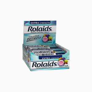 Rolaids Extra Strength – Assorted Fruit | 12 Rolls Chewable Tablets