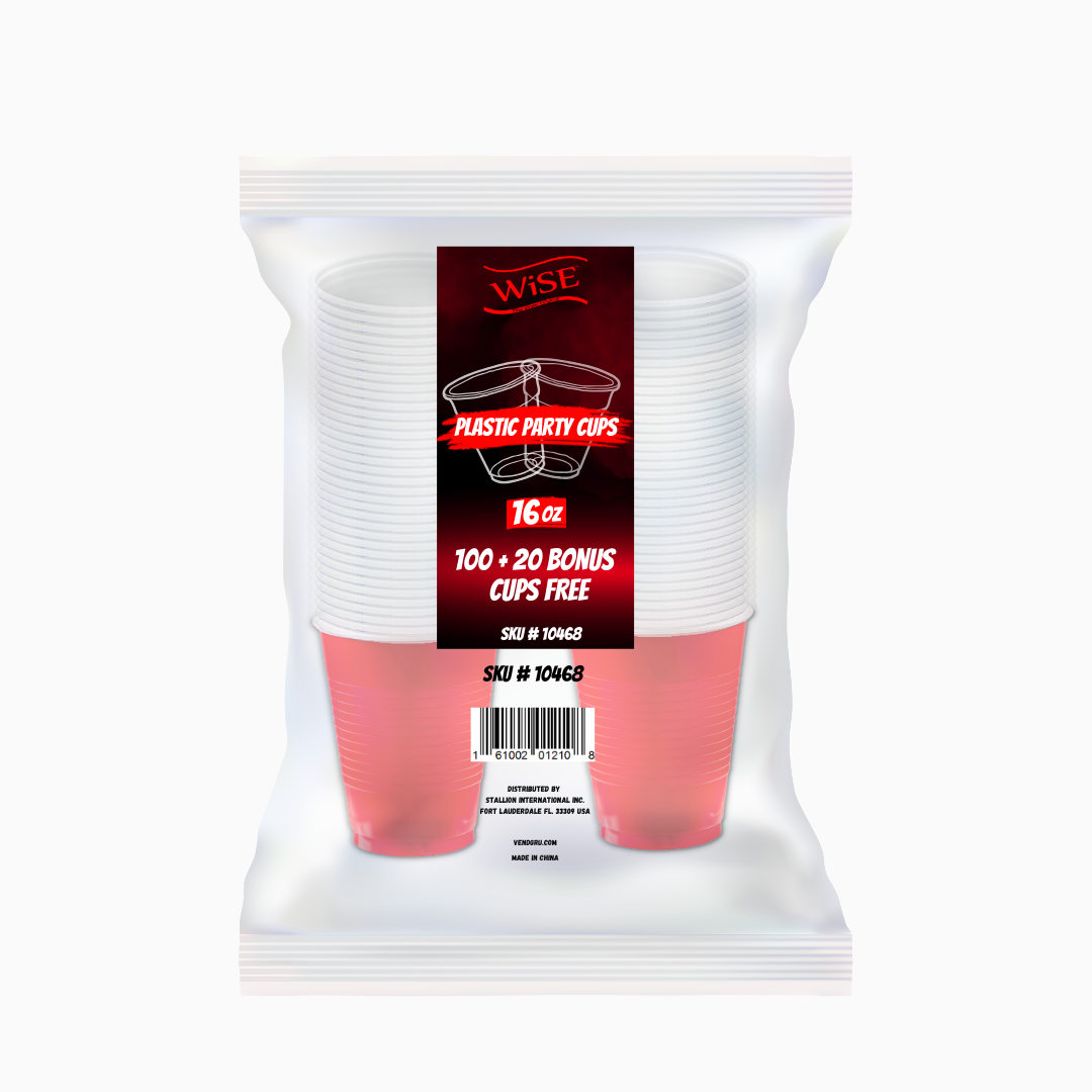 Wise Plastic Party Cups 16 oz 100 cups