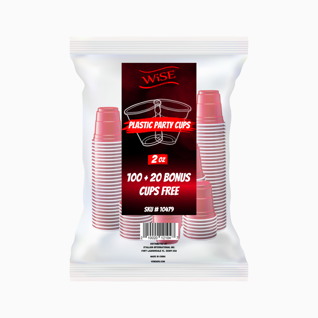Wise Plastic Party Cups 2 oz. 100 cups